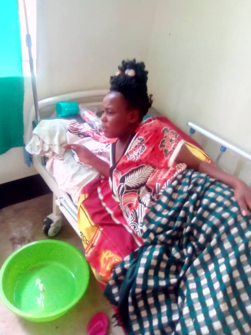 A patient in the maternity ward at Mother Kevin Medical Center