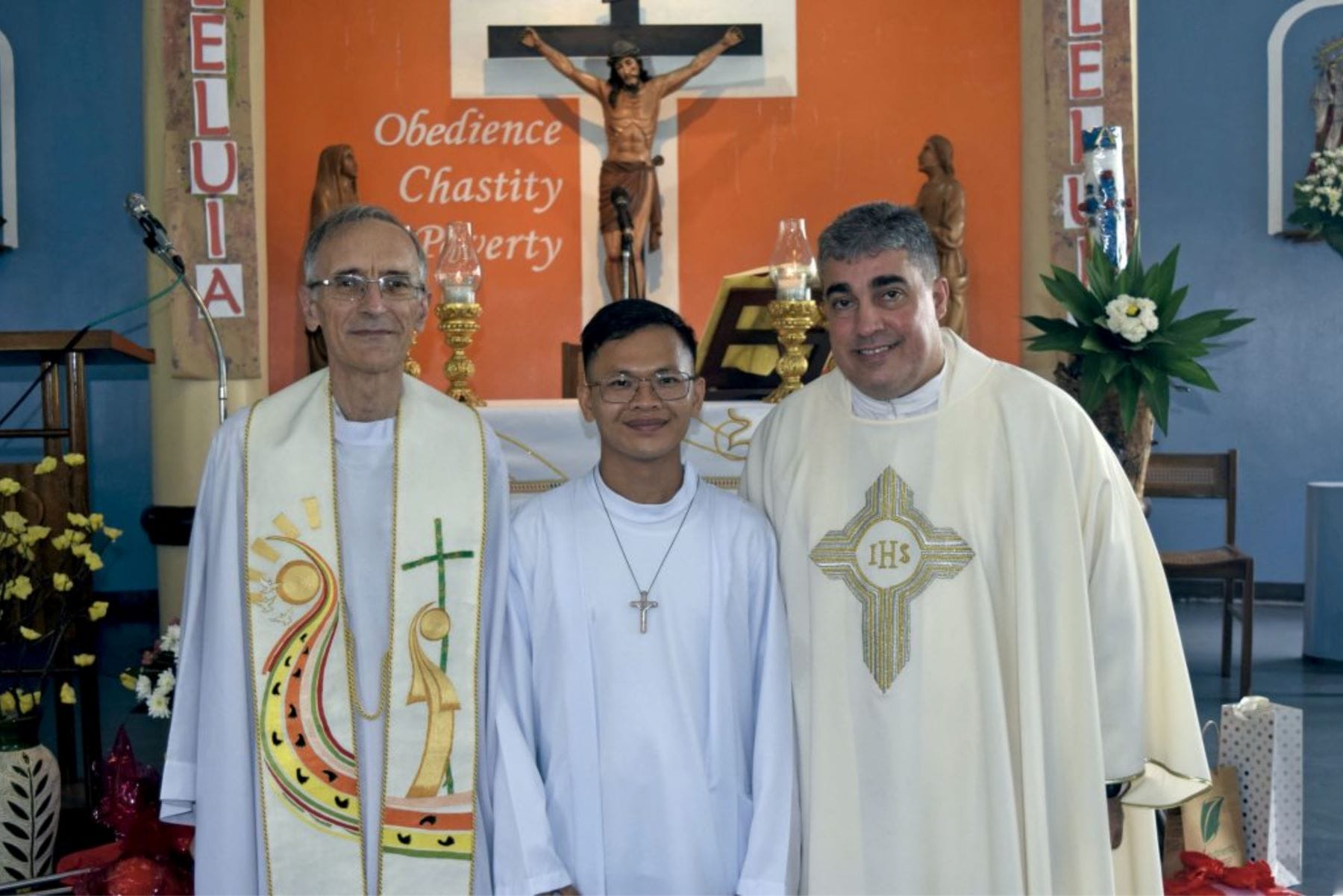 A young man makes his first vows in the Philippines